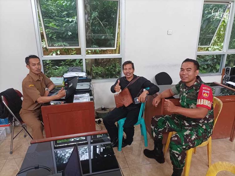 Untuk Lebih Akrab Dan Mengenal Terhadap Aparat Pemdes,Babinsa Baru Laksanakan Komsos