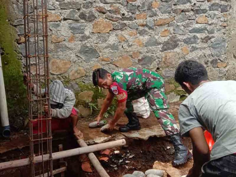 Melalui Karya Bhakti  Bhabinsa Dan Masyarakat Menjadi Solid Dan Kuat