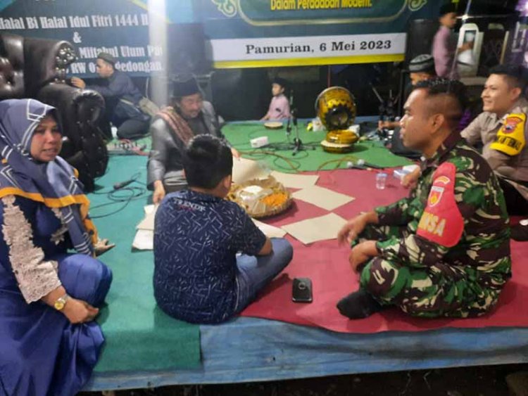 Pererat Silaturrahmi, Babinsa dan Bhabinkamtibmas Hadiri Halalbi Halal dan Peresmian TPQ Miftahul Ulum