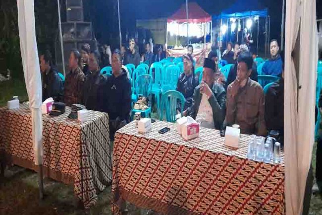 DANPOSRAMIL PAGEDONGAN HADIRI PUNCAK RUWAT BUMI DESA PESANGKALAN