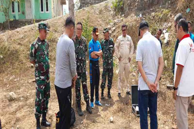 Pgs Danramil Hadiri Kegiatan Pengecekan/Verifikasi Pembuatan Sumur Bor Dari Tim Ingan