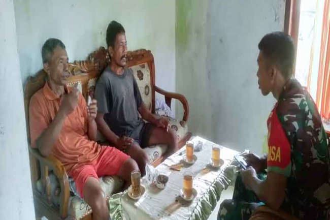 Menjalin Hubungan Silaturahmi Yang Baik, Babinsa Komsos Dengan Warga Binaan 