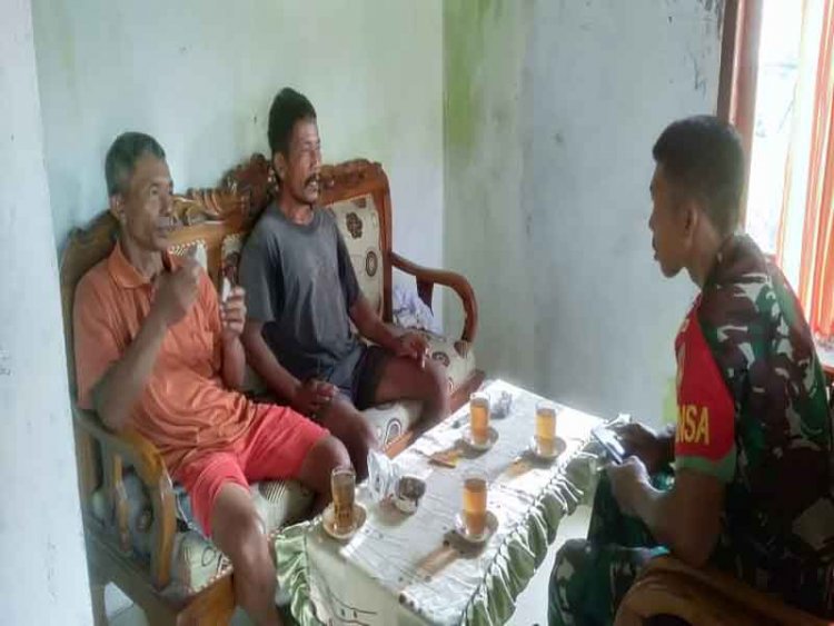 Menjalin Hubungan Silaturahmi Yang Baik, Babinsa Komsos Dengan Warga Binaan 