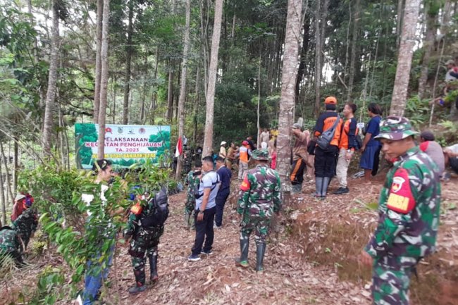 Jaga Kelestarian Alam, Kodim 0704/Banjarnegara Laksanakan Kegiatan Karya Bhakti Penghijauan Penanaman Pohon
