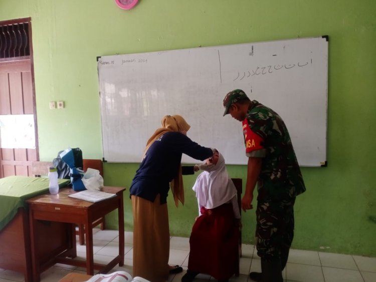 Babinsa 01 Laksanakan Pendampingan Polio
