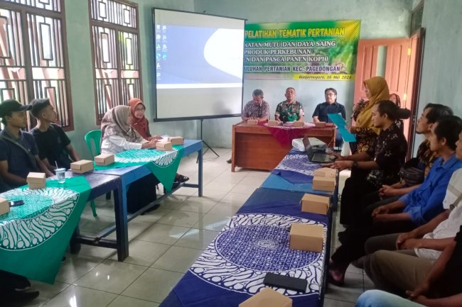 Pelatihan Tematik Pertanian Di BPP Pagedongan, Danposramil dan Babinsa Ikut Hadir