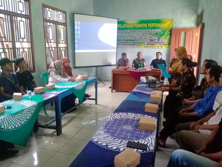 Pelatihan Tematik Pertanian Di BPP Pagedongan, Danposramil dan Babinsa Ikut Hadir