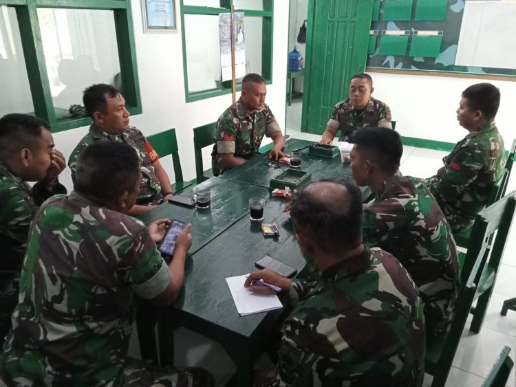 Salah Satu Pengawasan & Pembinaan, Danposramil mengisi Jamdanpos