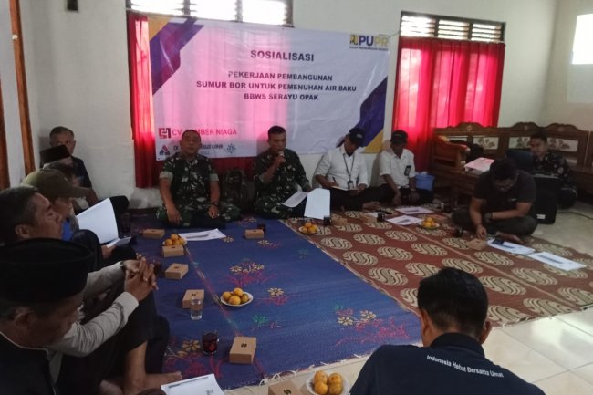 Danposramil Hadiri Sosialisai Pembuatan Sumur Bor Di Desa Lebakwangi