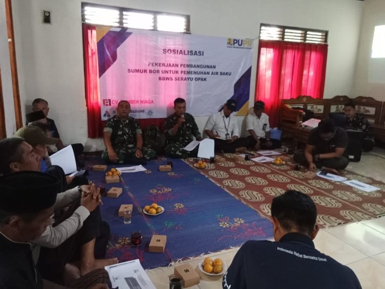 Danposramil Hadiri Sosialisai Pembuatan Sumur Bor Di Desa Lebakwangi