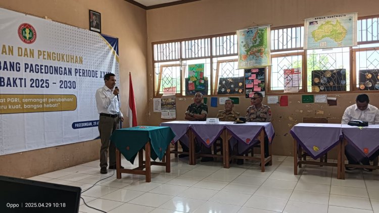Danposramil Pagedongan Hadiri Pelantikan Dan Pengukuhan Pengurus PGRI