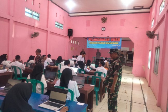Danposramil Pagedongan Hadiri Pelaksanaan Tes Penjaringan Perangkat Desa Gentansari