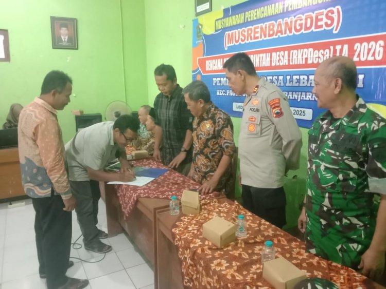 Danposramil Pagedongan Hadiri Kegiatan Musrenbangdes Lebakwangi